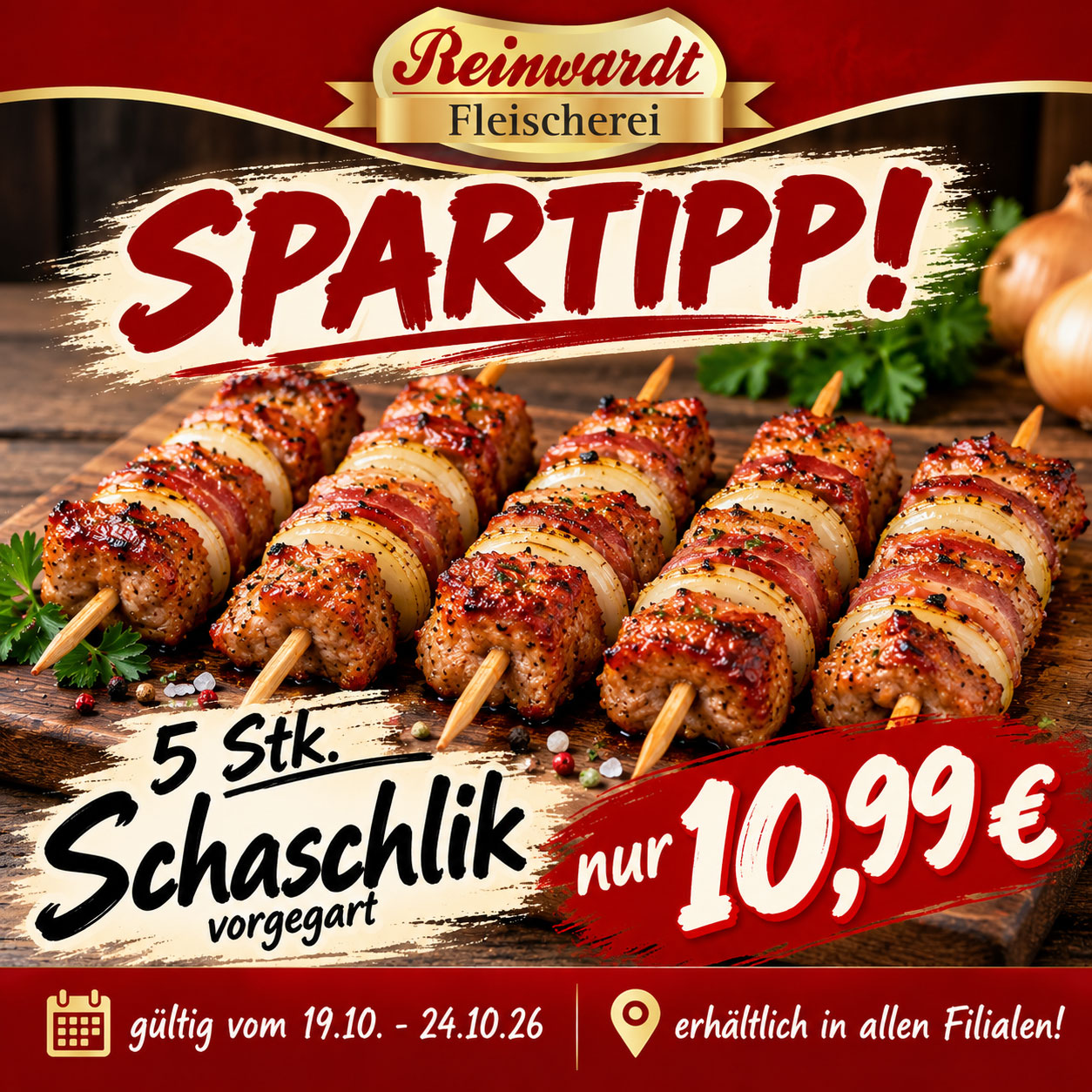 Angebot Schaschlik vorgegart